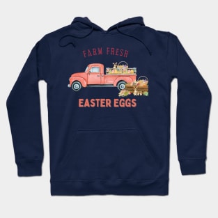 Farm Fresh Easter Eggs - Truck with Eggs and Bunnies Hoodie